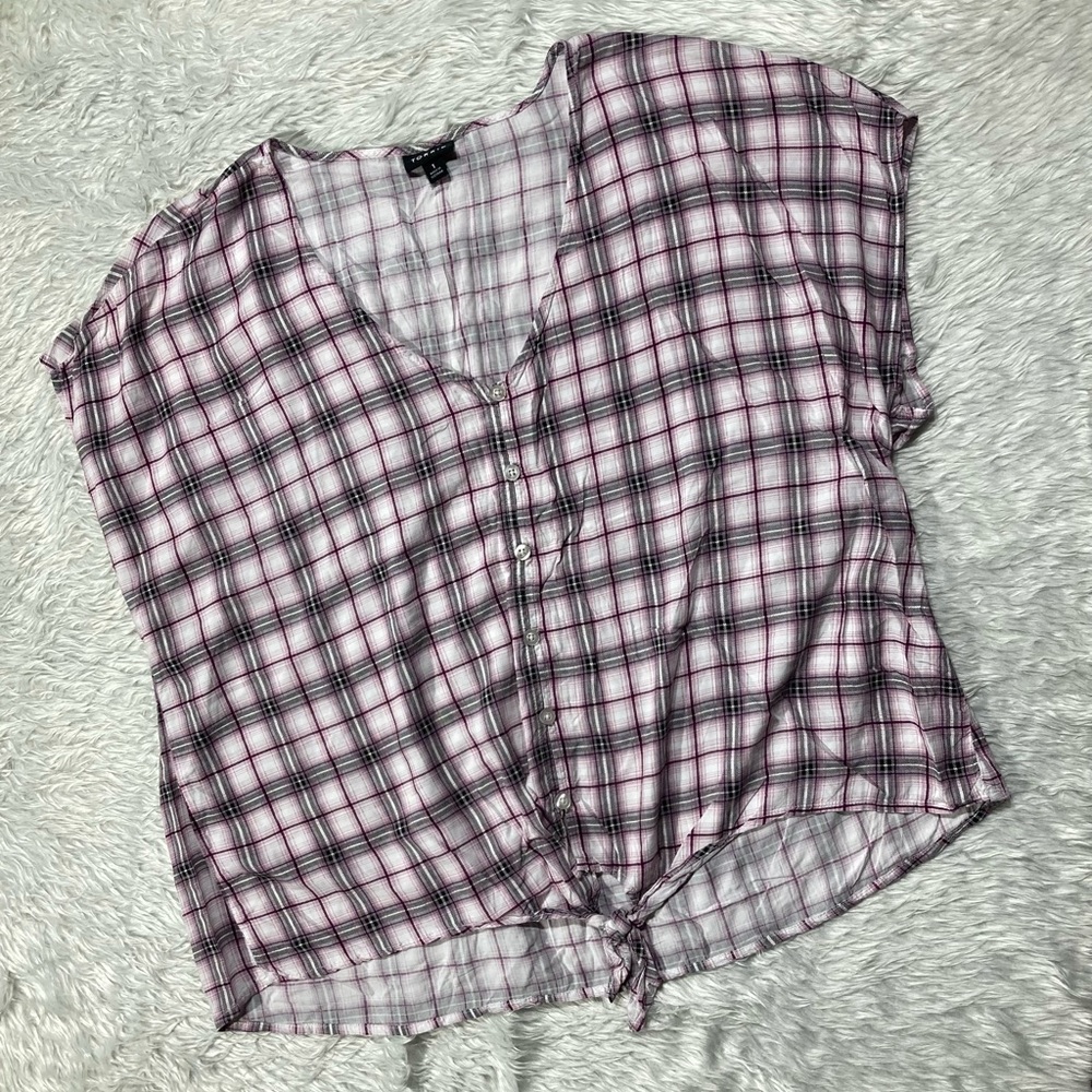 Torrid Button Down Plaid Blouse